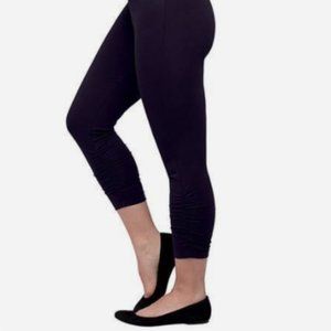 RUBY RIBBON Ruched Capri XL BLACK